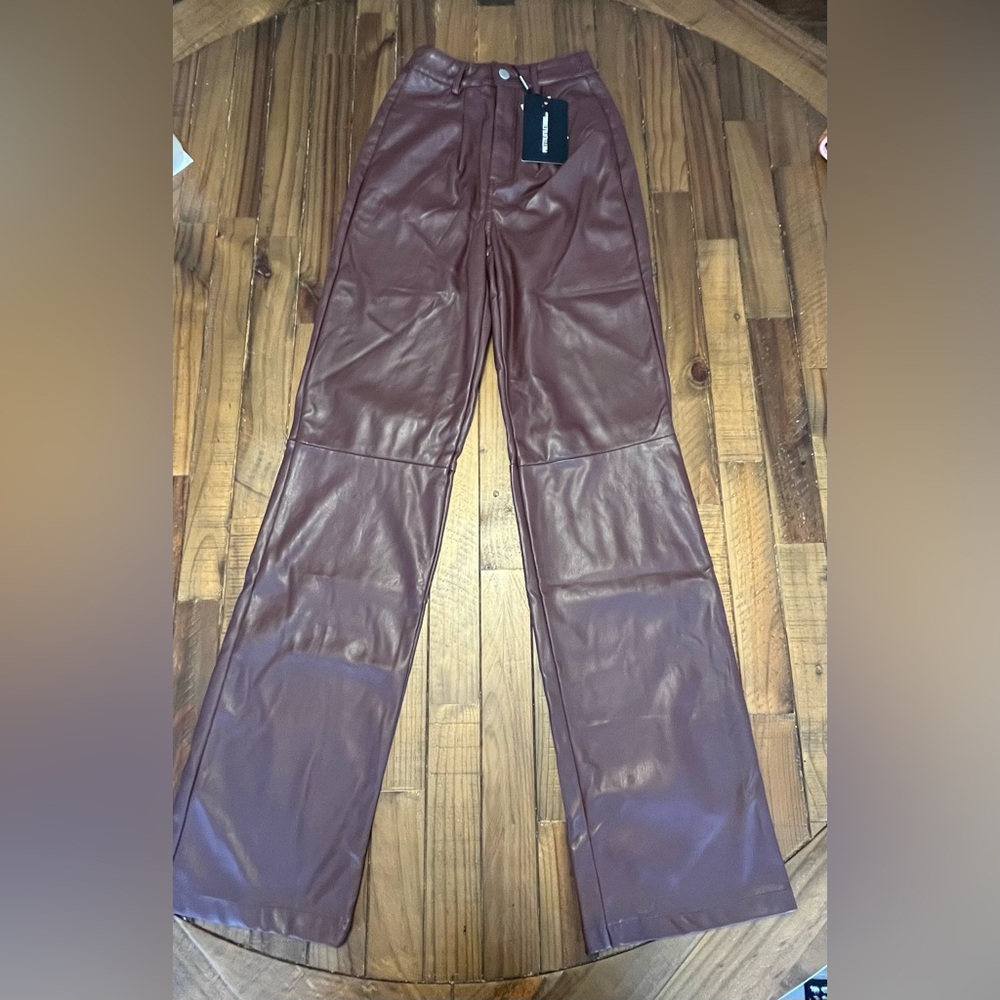 PrettyLittleThing Brown Wide Leg Jumpsuit
